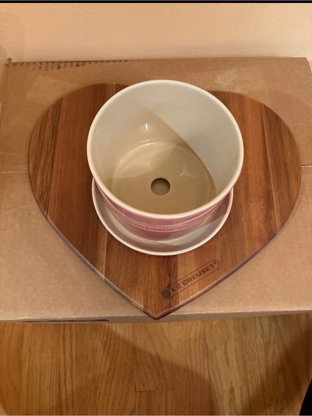 Le Creuset Rose Quartz Glazed Stoneware Herb Planter with Tray - Picture 4 of 8